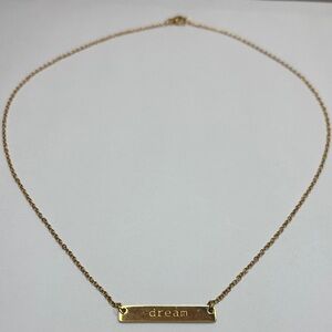 Gold 'Dream' Bar Necklace - Women Jewelry